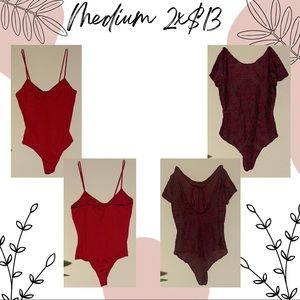 Two medium sized bodysuits
